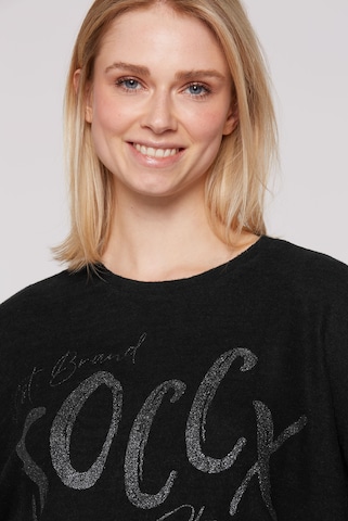 Soccx Oversized Pullover aus Flauschstrick in Schwarz