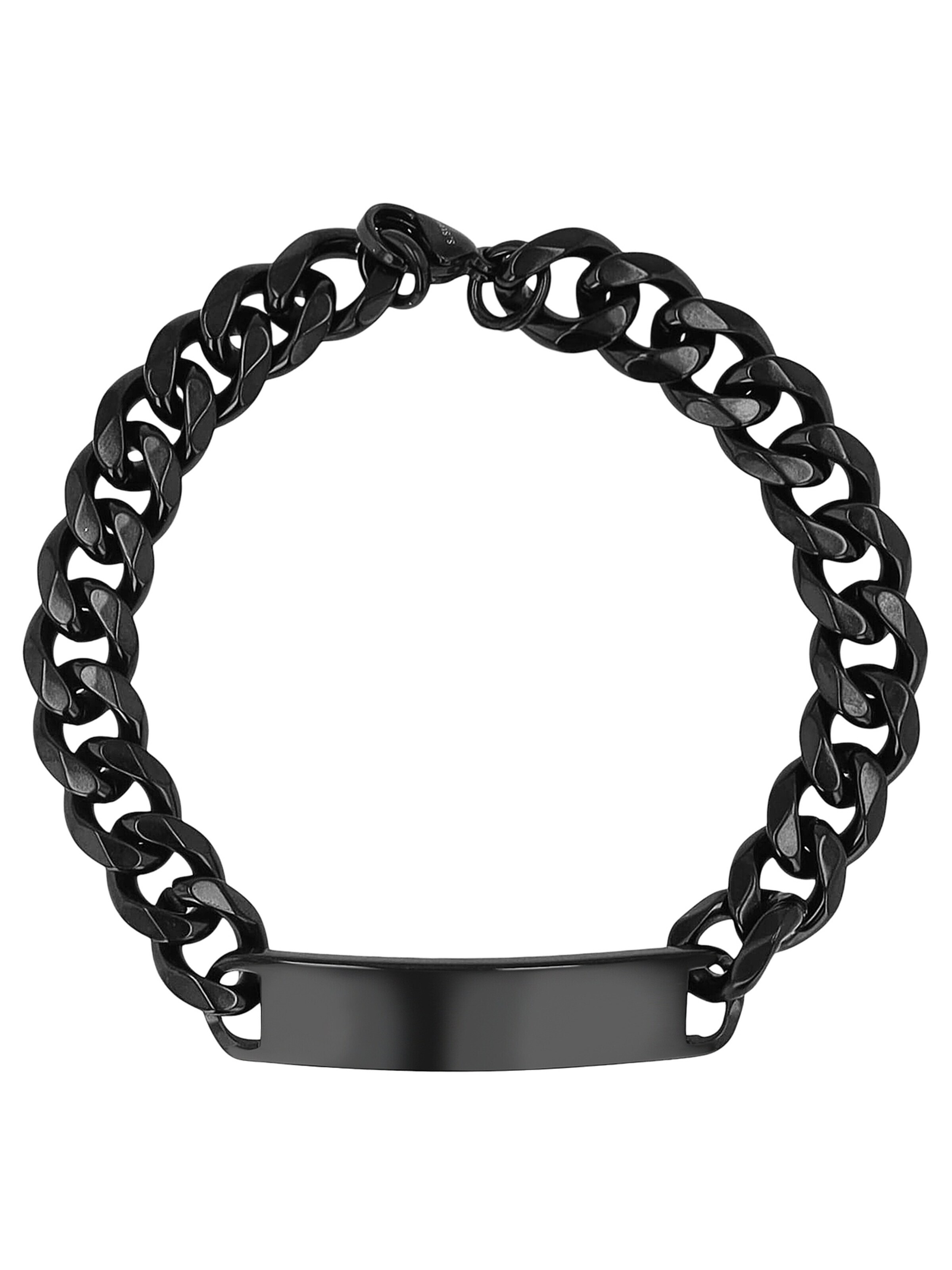 Akzent Armband 'Rokas, langlebig'‌‌‌‌‌ in Schwarz: Vorderseite