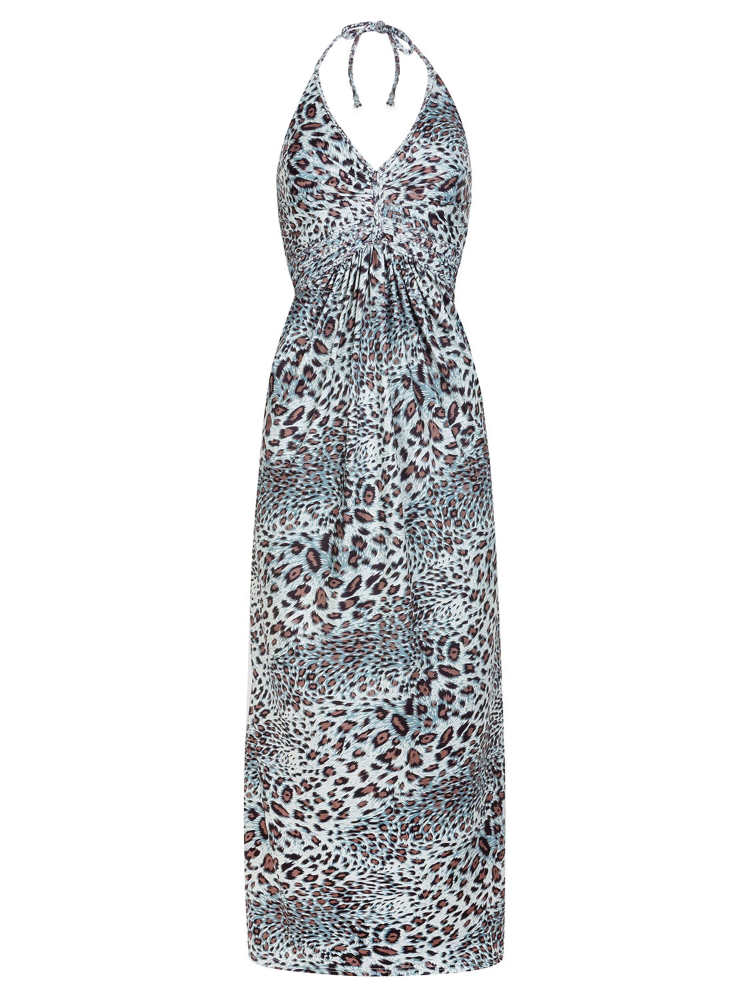 Chic by Lirette Jurk 'Halter dress Panther' in Blauw: voorkant