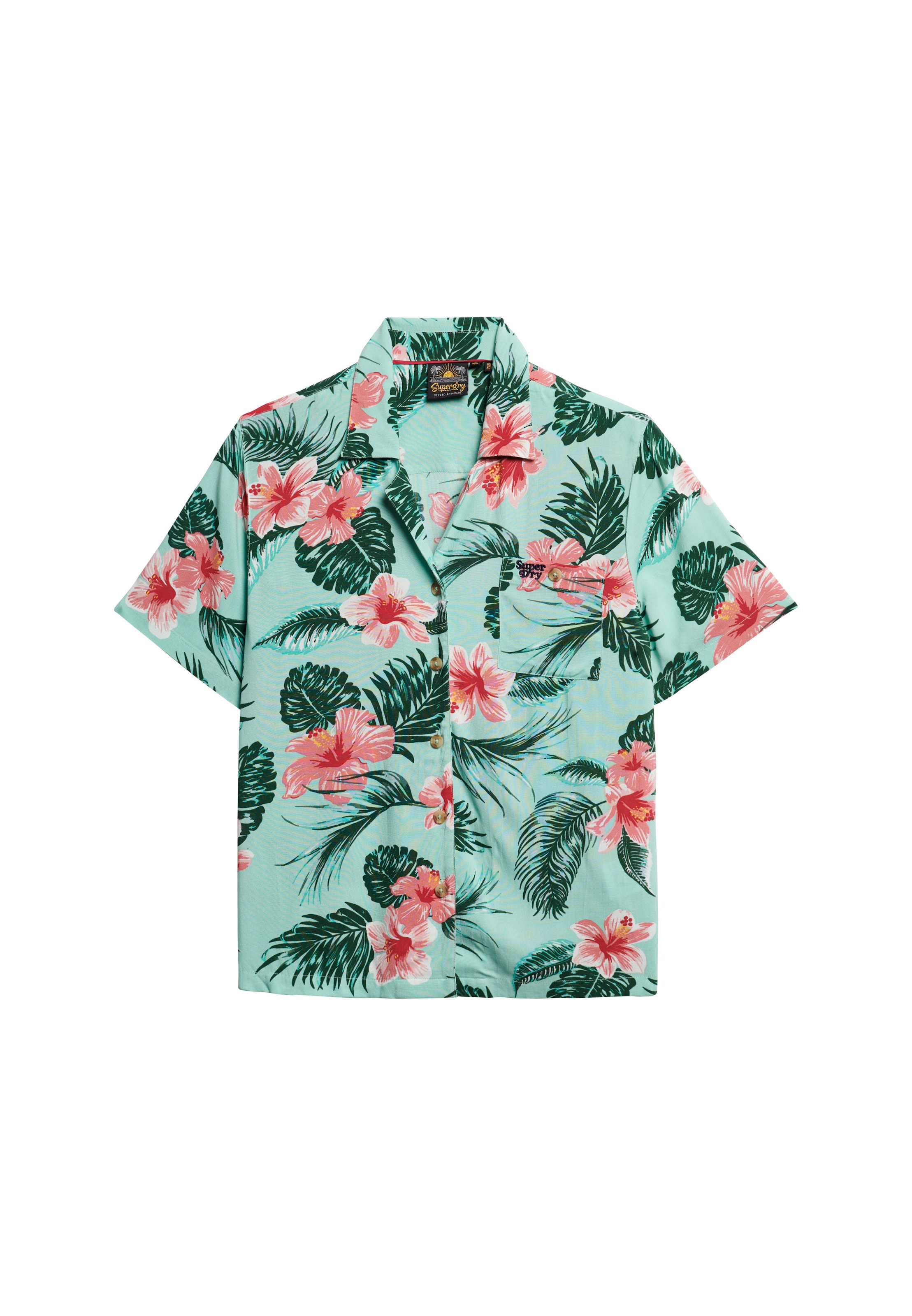 Superdry Blouse 'Beach Resort' in Groen: voorkant