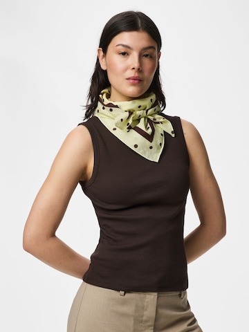 PIECES Scarf in Yellow: front