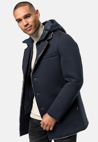 INDICODE JEANS Between-Seasons Coat ' Apostolos ' in Blue