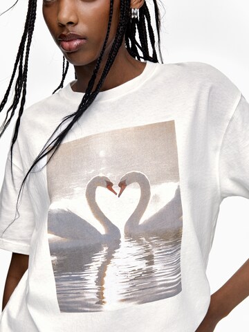 Pull&Bear T-Shirt in Weiß