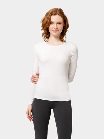 Les Lunes Shirt 'RYLIEE Rib' in Wit: voorkant