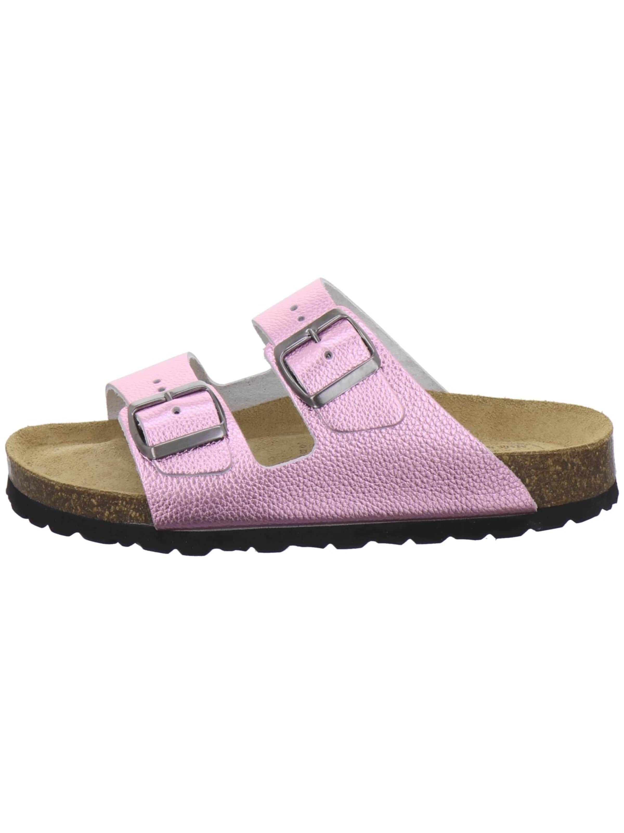 Zoccoletto 'Pantoletten Damen Zweischnaller rose Lack' di AFS-Schuhe in rosa