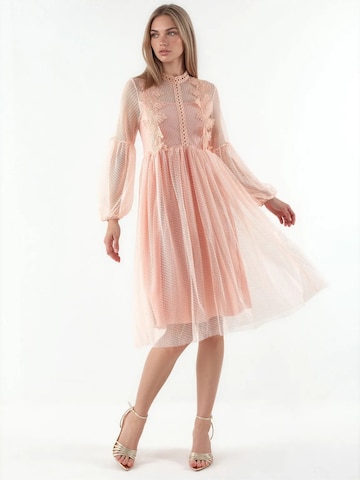 MSN Collection Cocktailjurk in Roze: voorkant