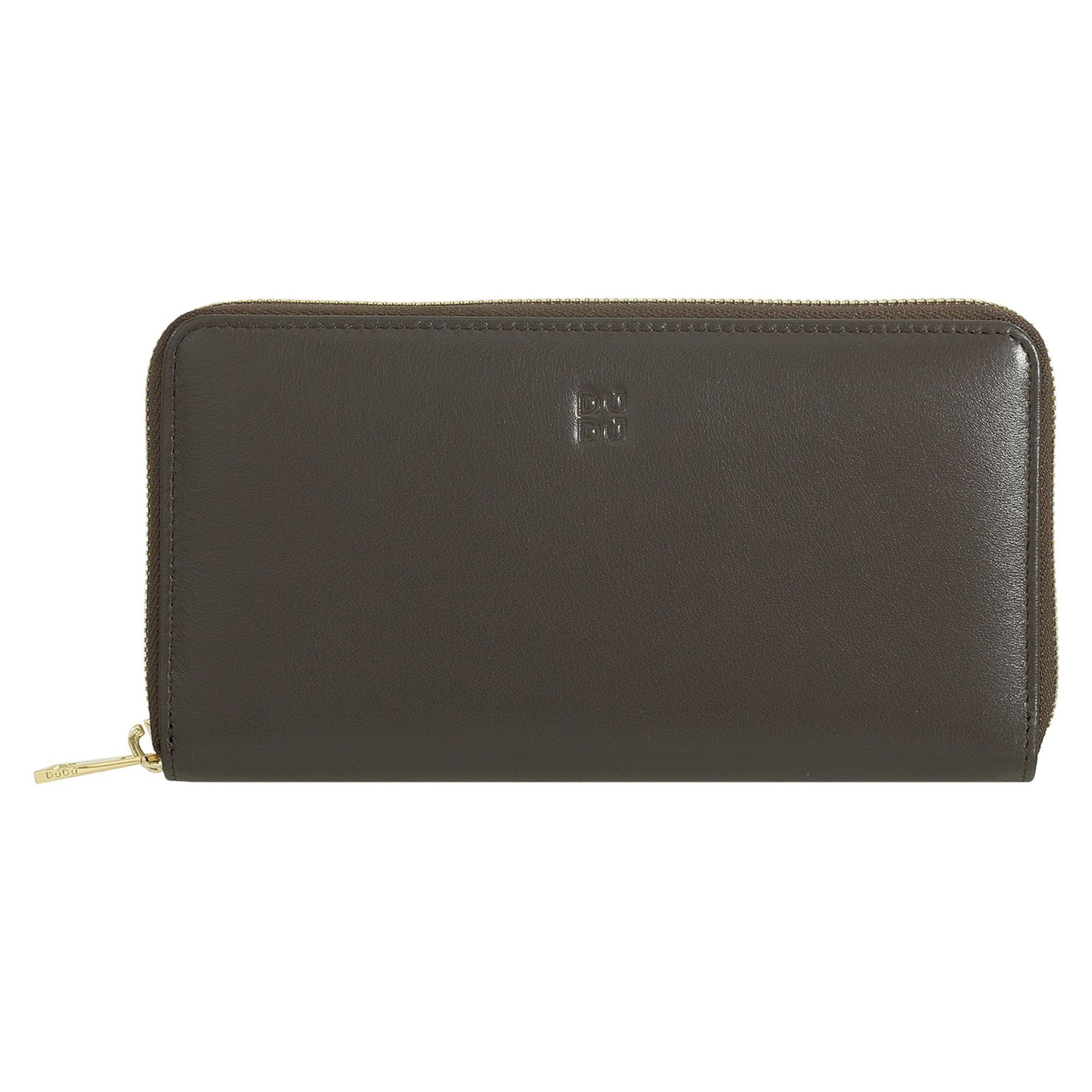 DuDu Wallet in Brown: front