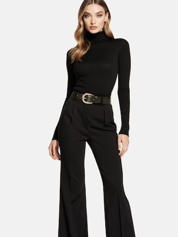 PANTHEROAR Tričko 'High Neck Long Sleeve Top' – černá