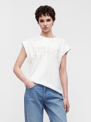Pepe Jeans - Camiseta 'CARINA' en blanco