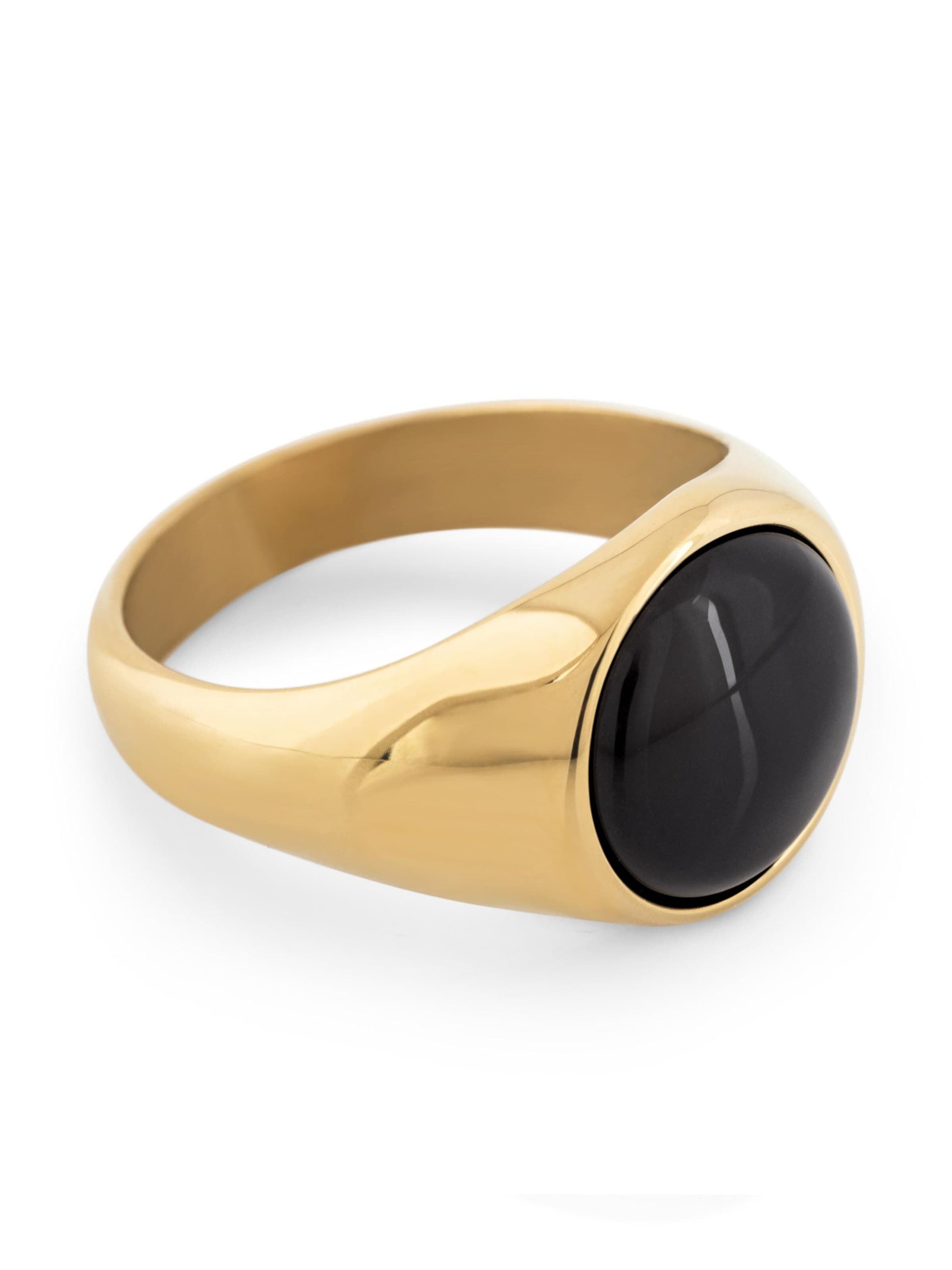 Akitsune Ring 'Coruscent Ring Gold-Onyx' in Gold