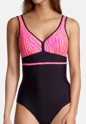 BECO the world of aquasports Bustier Badeanzug 'Zebra Vibes' in Orange