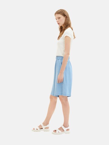 TOM TAILOR DENIM Wide Leg Shorts in Blau