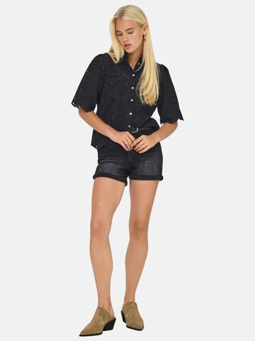 ONLY Bluse 'ONLY ONLVALAIS S/S SHIRT WVN NOOS CAMICIA'‌‌‌‌‌‌‌‌‌‌ in Schwarz