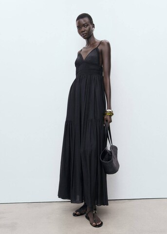 MANGO Summer Dress 'Elena' in Black: front