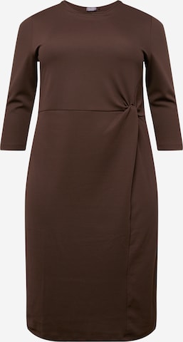 SAMOON Dress in Brown: front