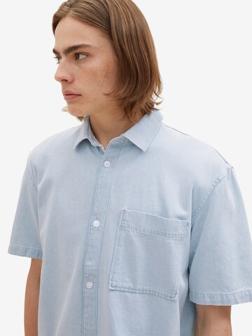 TOM TAILOR DENIM Regular fit Button Up Shirt in Blue