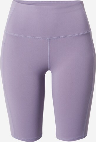 Skinny Pantalon de sport SKECHERS en violet : devant