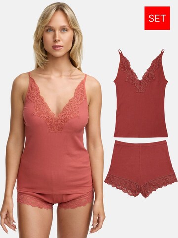 Tazzio - Pijama de pantalón corto 'F909' en naranja: frente