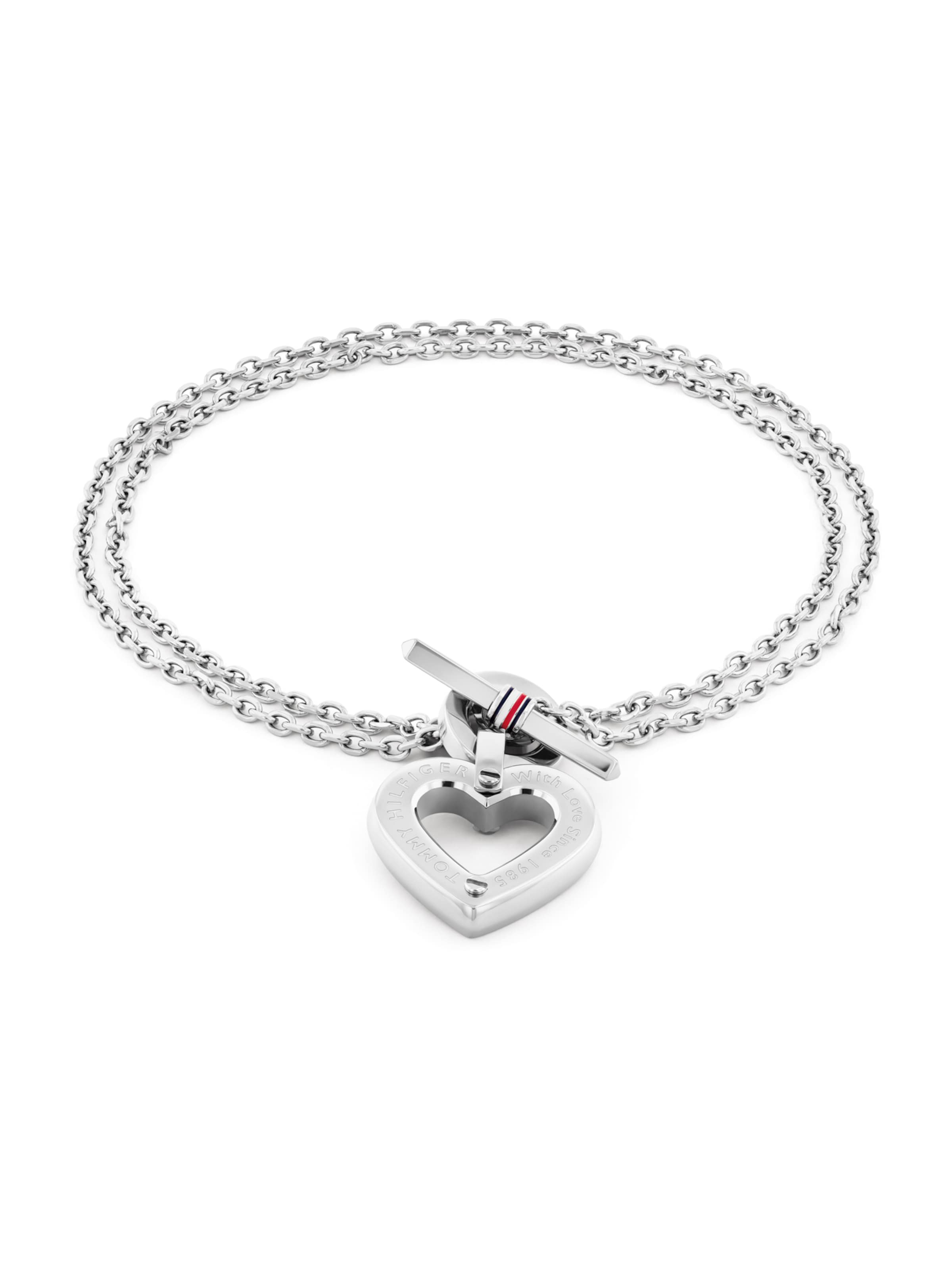 TOMMY HILFIGER Opaska 'TOGGLE HEART' w kolorze srebrny: przód