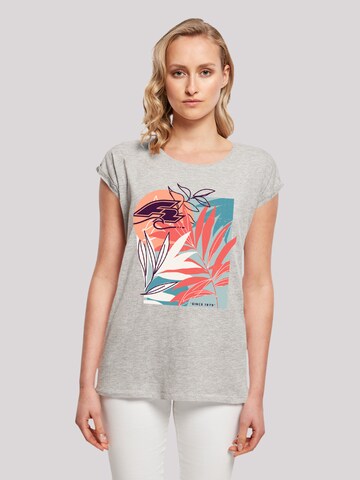 F2 T-Shirt 'F2 Beach Vibes Sommer Style' in Grau: Vorderseite