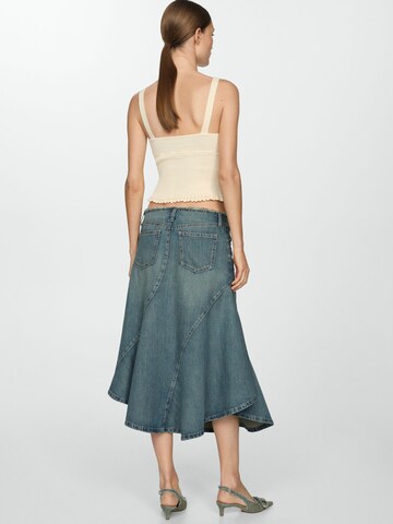 MANGO Knitted top 'LOVI' in Beige
