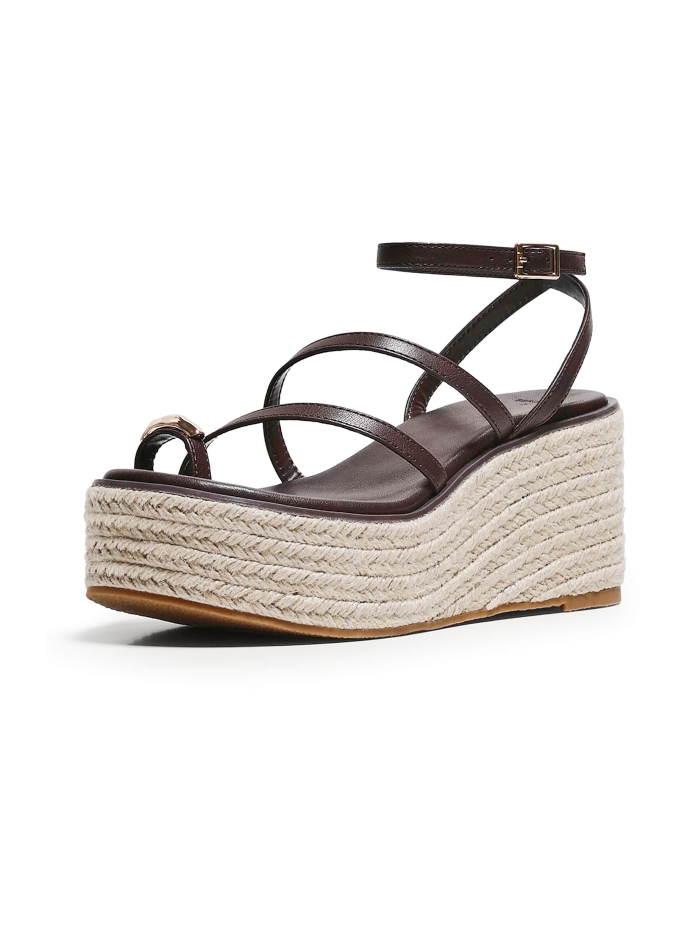 Flip-flops de la Bershka pe maro: față