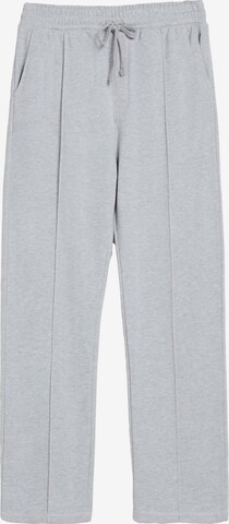 Pantalon à plis Bershka en gris : devant