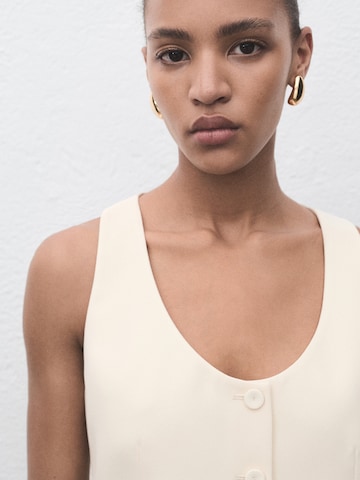 MANGO Kostymväst 'IGUANA' i beige
