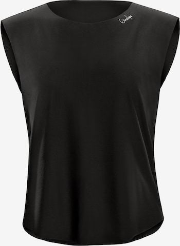 Sport top 'AET114LS' de la Winshape pe negru: față