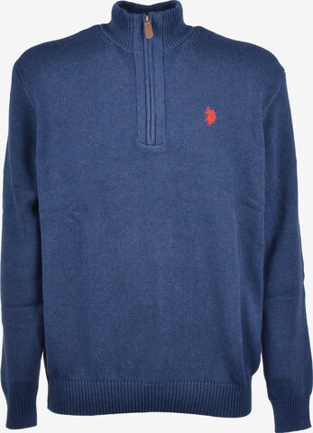 Pull-over U.S. POLO ASSN. en bleu : devant