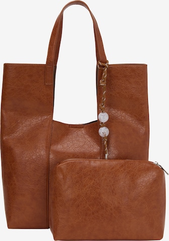 Shopper di usha WHITE LABEL in marrone: frontale