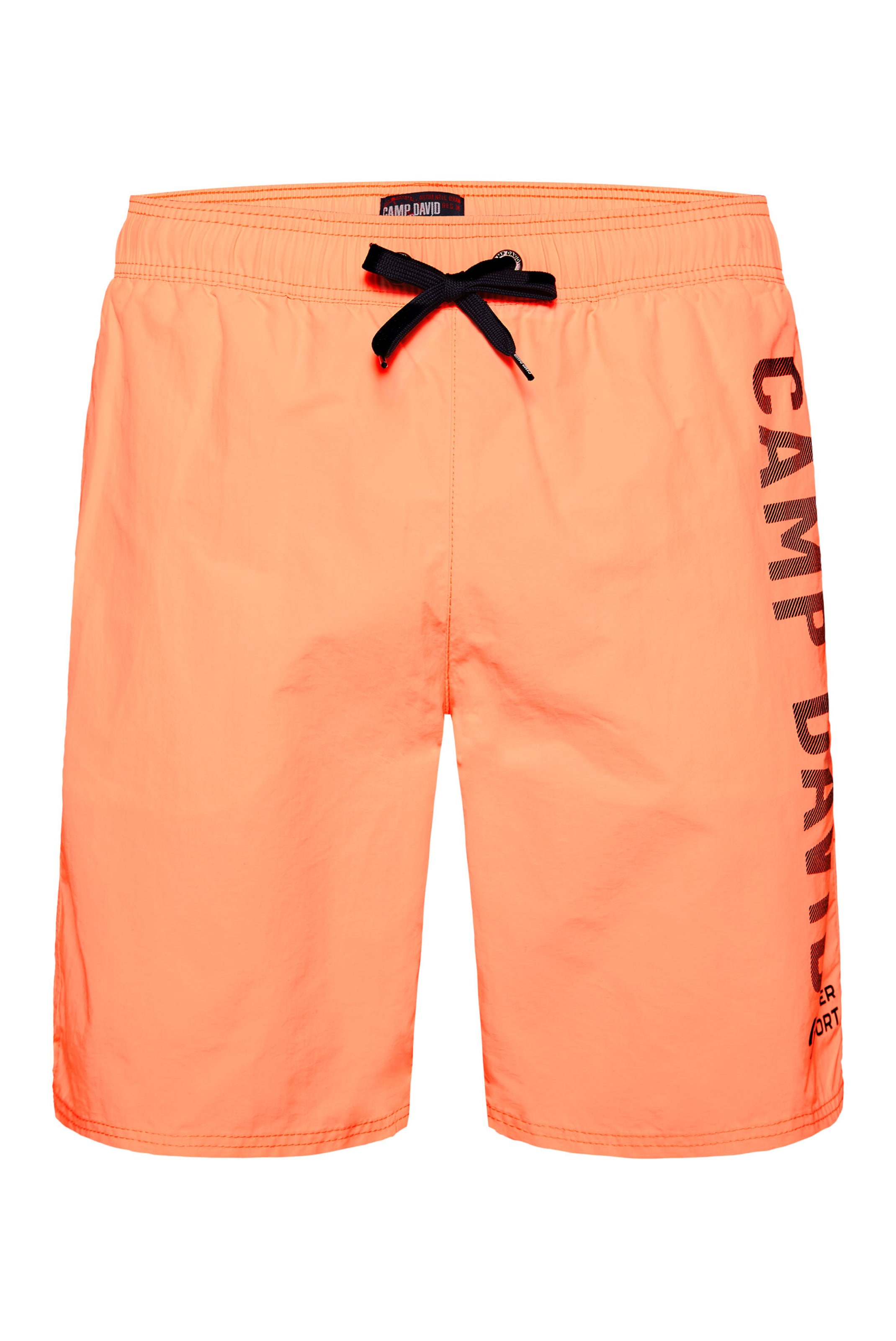 CAMP DAVID Board Shorts in Orange: front