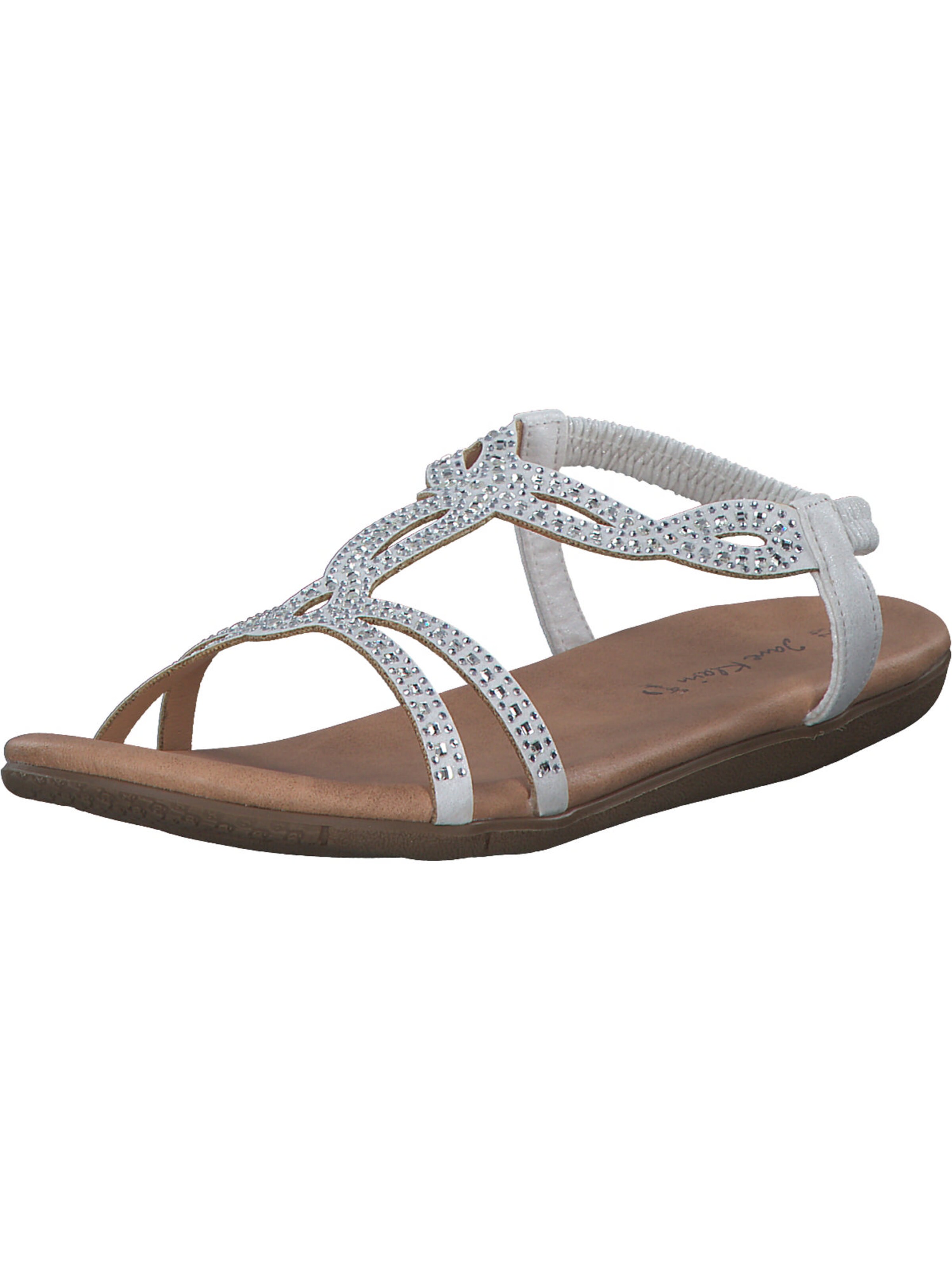 Idana Strap Sandals in White: front