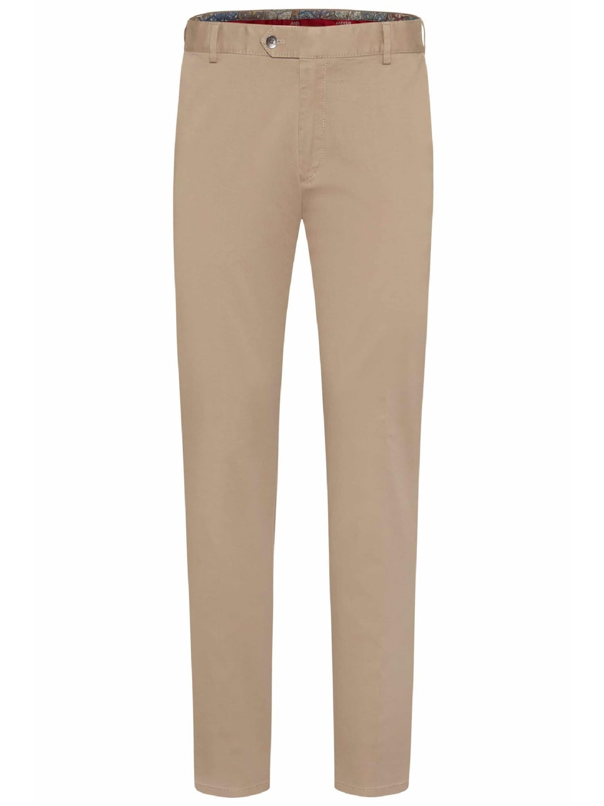 Regular Pantalon chino 'Oslo' MEYER en marron : devant