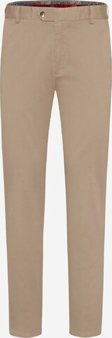 Coupe slim Pantalon chino 'Oslo' MEYER en marron : devant