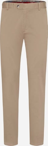 MEYER Slimfit Chino 'Oslo' in Bruin: voorkant