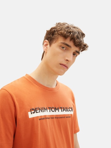 TOM TAILOR DENIM T-Shirt in Orange