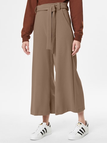 FRENCH CONNECTION Szeroka nogawka Spodnie 'WHISPER' w kolorze brązowy: przód