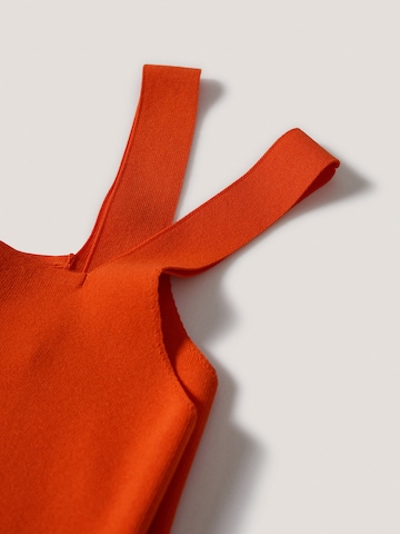 MANGO Knitted Top 'BELL' in Orange