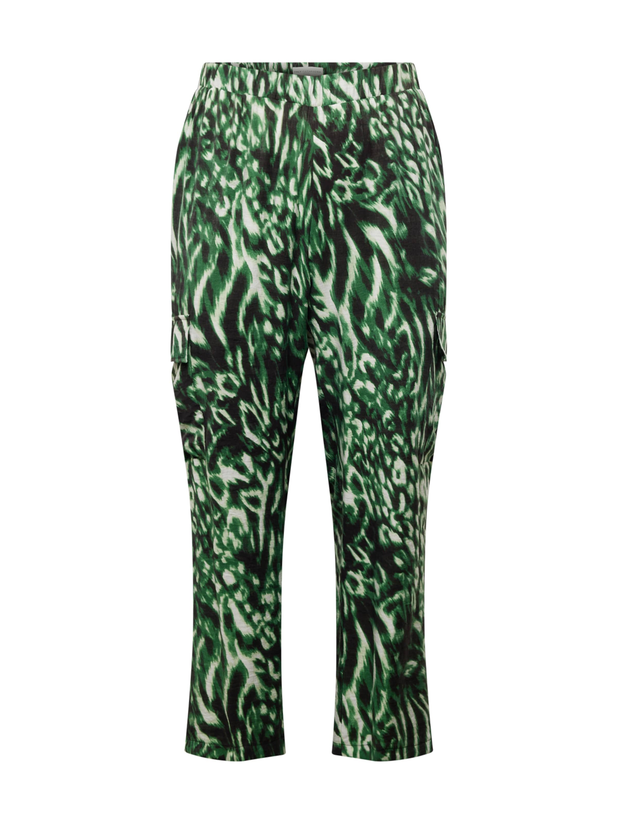 ONLY Carmakoma Regular Cargo Pants 'JADA' in Green: front