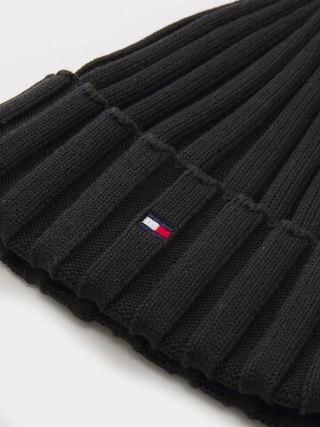 TOMMY HILFIGER Beanie 'SMALL FLAG' in Black