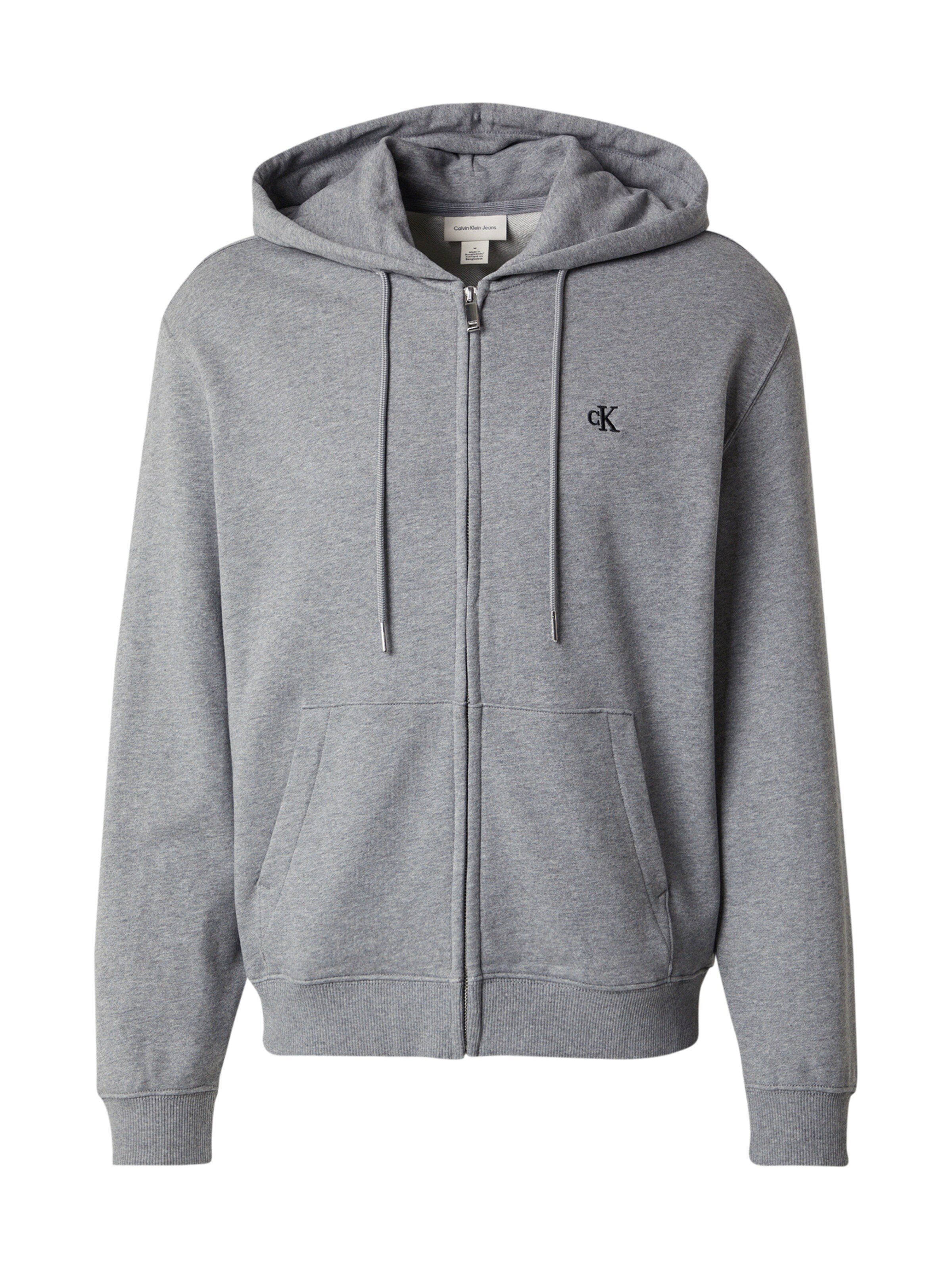 Calvin Klein Jeans Tepláková bunda - Sivá: predná strana