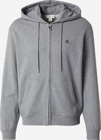Calvin Klein Jeans Кофта на молнии в Серый: спереди