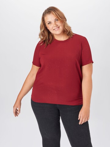 raudona Vero Moda Curve Marškinėliai: priekis