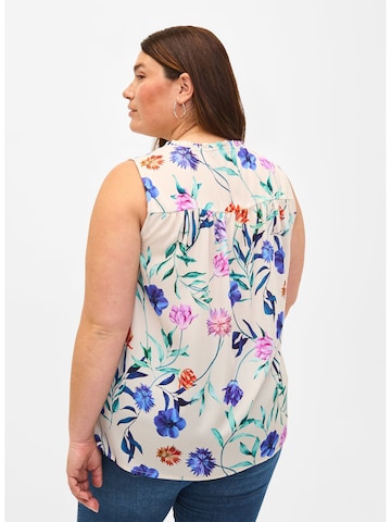 Zizzi Bluse 'Maeve' in Beige