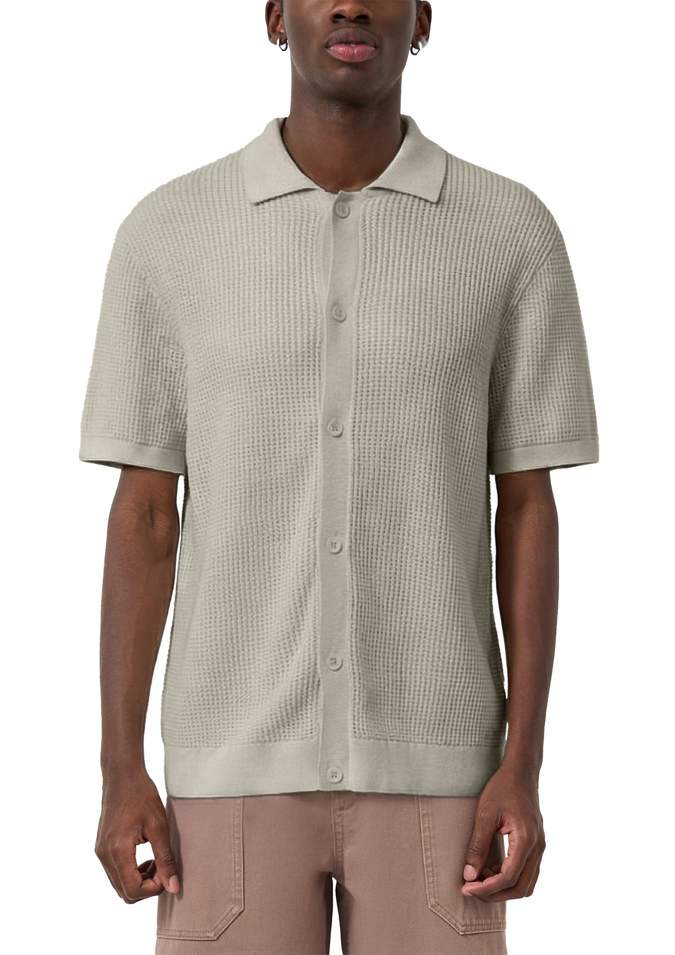 QS Strickpolo in Beige