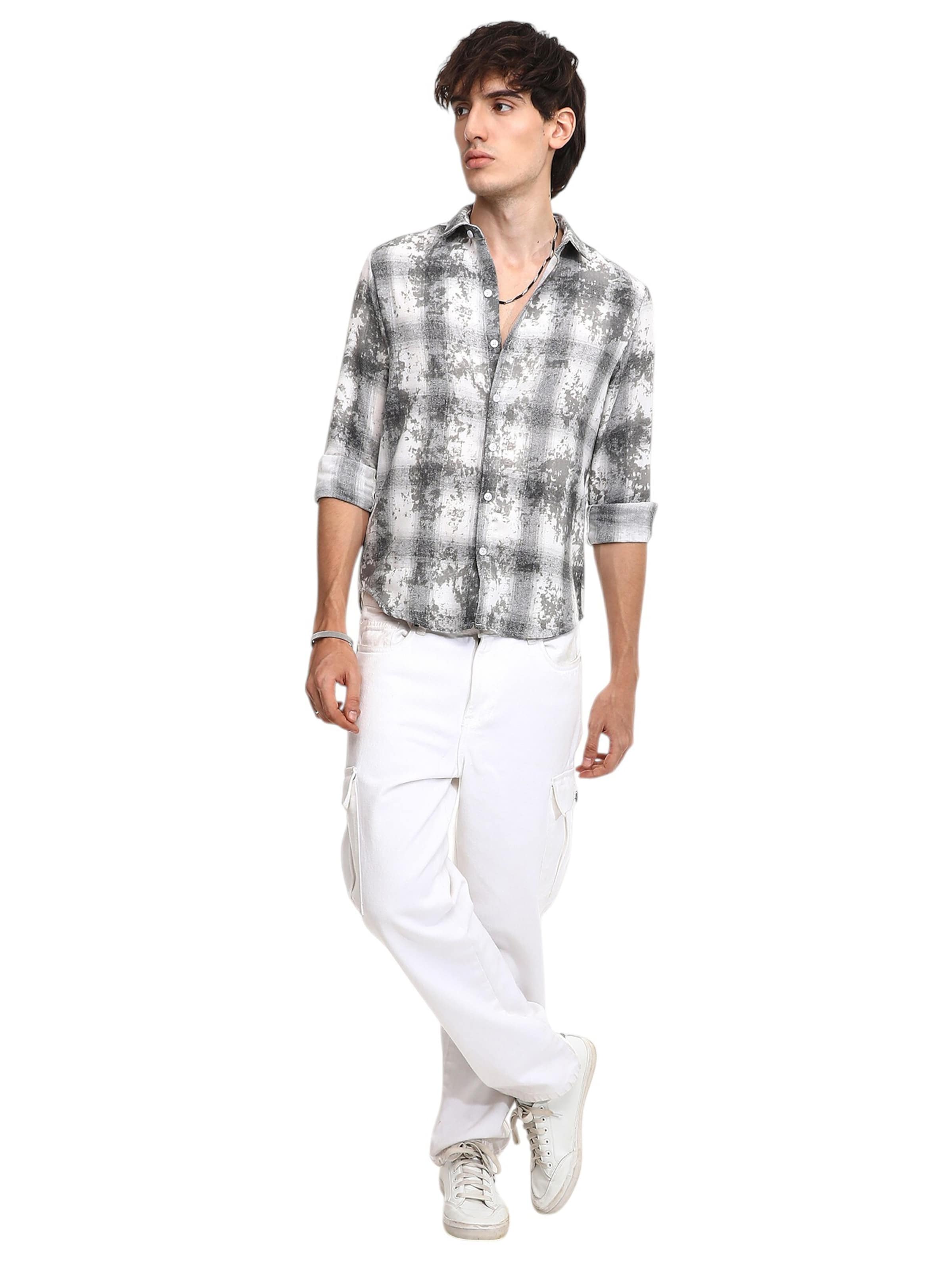 Regular fit Camicia 'Kinley' di Campus Sutra in grigio