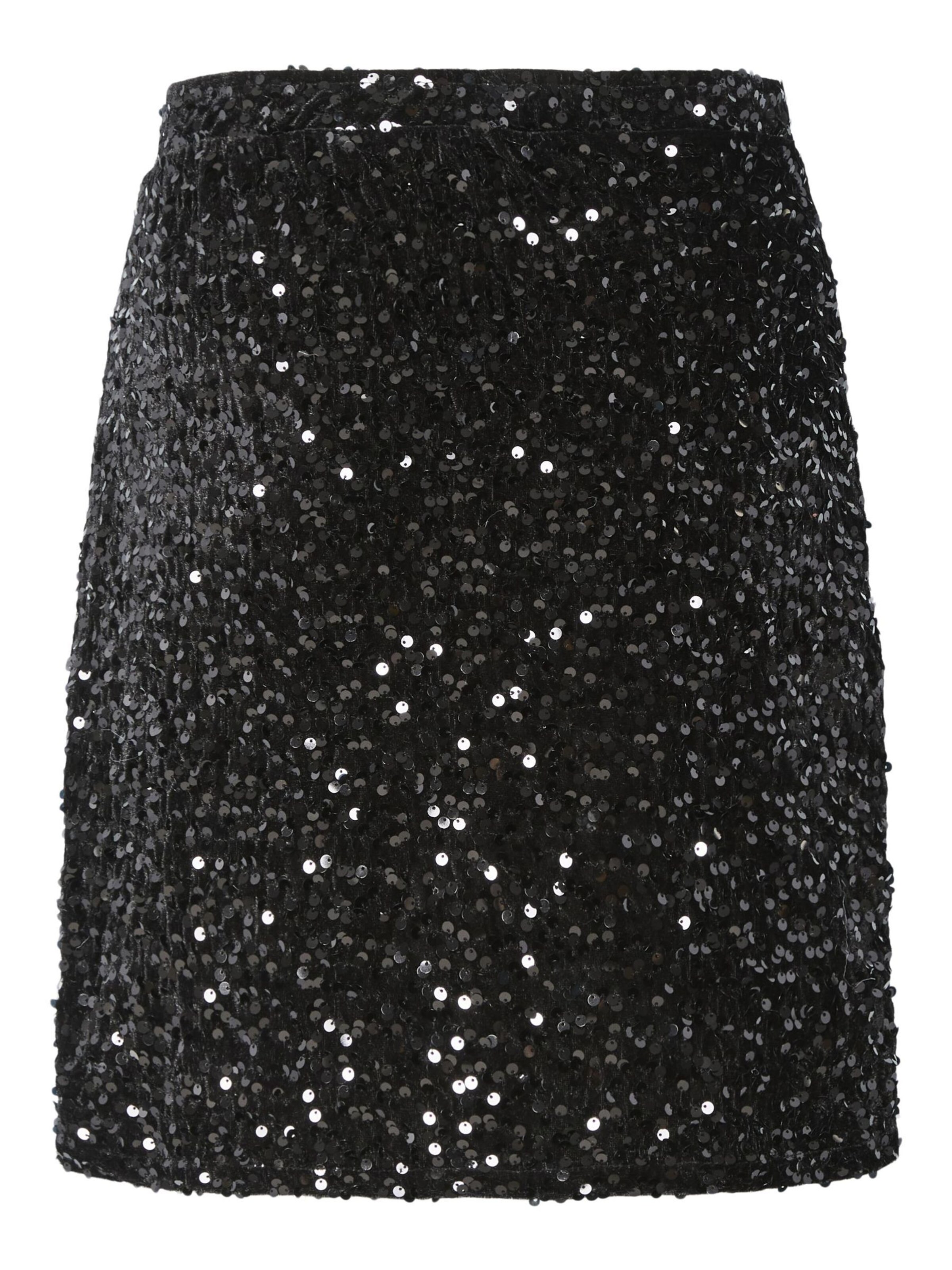 PIECES Nederdel 'PCKam' i sort: forside