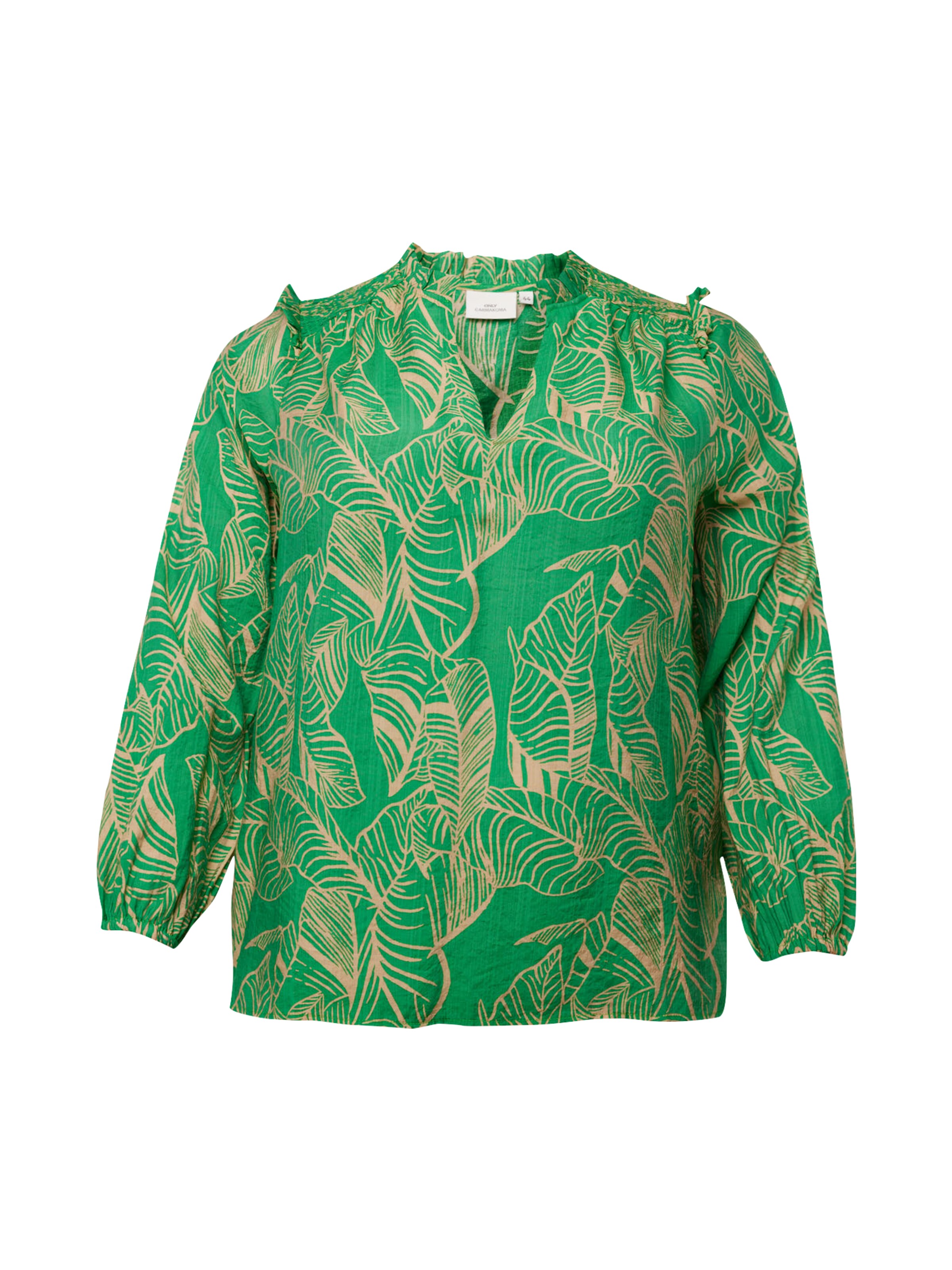 Camicia da donna 'BETSEY' di ONLY Carmakoma in verde: frontale