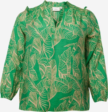 ONLY Carmakoma Blouse 'BETSEY' in Groen: voorkant
